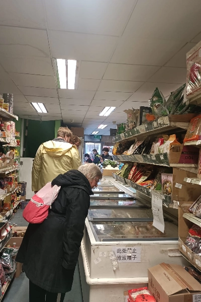 People an asian supermarket in Parnell Street Dublin