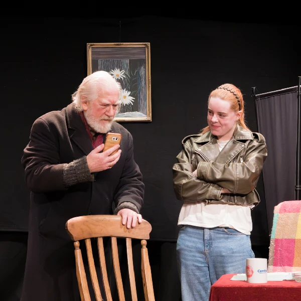 a grandad talking to a teensager