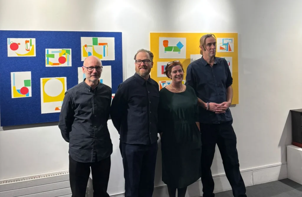 Interrupted Collective artists at contemporary art exhibition during Five Lamps Arts Festival Dublin