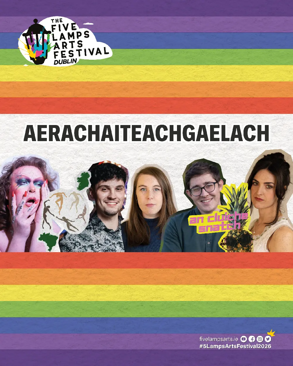 LGTBQ colours and AerachAiteachGaelach text