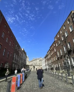 Historic Dublin street near Kings Inns featured in the Dublin literary walking tour