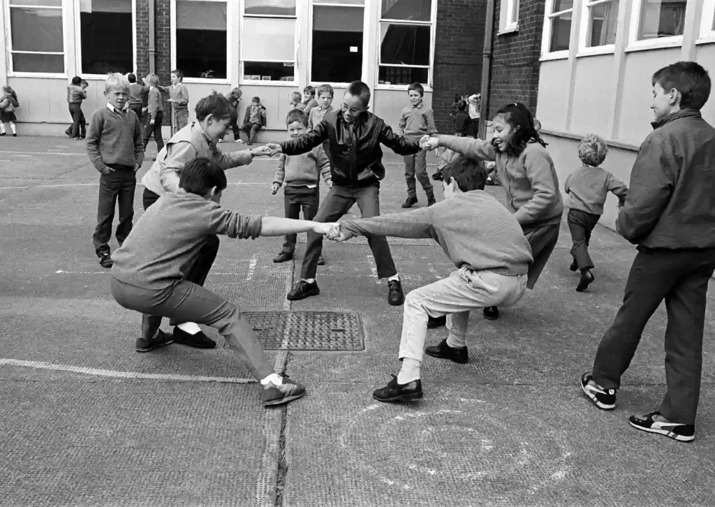 Children playing street games in Dublin photographed for Republic of Play series