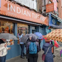 People at a walking tour in Parnell Street Dublin